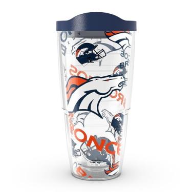 Imagem de Tervis NFL Denver Broncos - Copo de viagem com isolamento térmico de parede dupla feito nos EUA mantém as bebidas frias e quentes, 680 g,