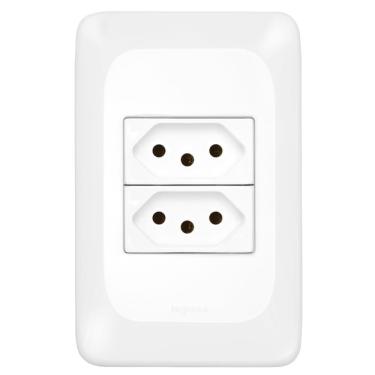 Imagem de 2 Tomadas 2p+t 10 Ampères 4x2 - Lgx303 - Pial 2 Tomadas 2p+t 10a 4x2 Pial Pop - Lgx303 - Pial