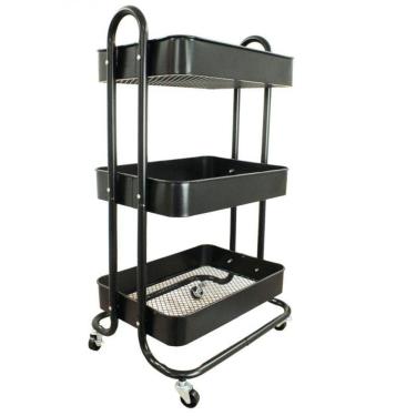 Imagem de Carrinho Multiuso Com 3 Prateleiras   Fruteira / Organizador