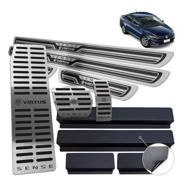 Imagem de Descanso Soleira Pedaleira Preto Alto Relevo Virtus Sense