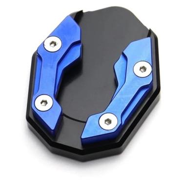 Imagem de BYYINGSUS Placa de extensão de suporte lateral Suporte de corpo de motocicleta Moldura de suporte de placa de ampliação compatível com Y&AMAHA N-MAX155 N MAX Xmax 250 125 300 NMAX(azul)