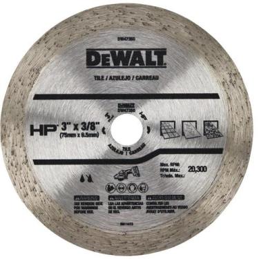 Imagem de Disco Diamantado Liso 3" x 3/8" (76 x 9,5mm) DW47350 DeWalt , Unico