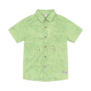 Imagem de Camisa Infantil Estampada Em Popeline Trick Nick Verde, 8, Verde