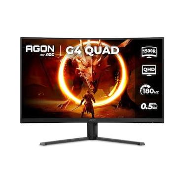 Imagem de Monitor Gamer Curvo 32" LED AOC AGON CQ32G4E/57 QHD 180Hz 0,5ms Preto e Cinza