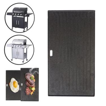 Imagem de Chapa Para Churrasqueira Ferro Fundido Retangular Importway