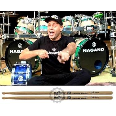 Imagem de Baqueta Spanking Signature Hickory Paraíba na Batera Padrão 5A/5B 793 Ponta Acorn