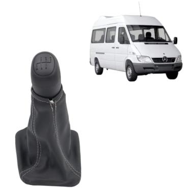 Imagem de Coifa Câmbio Com Manopla Sprinter 5M 2003 04 05 06 07 08 09 10 2011 Grafite Bola Cinza (Grafite C/Manopla Preta)