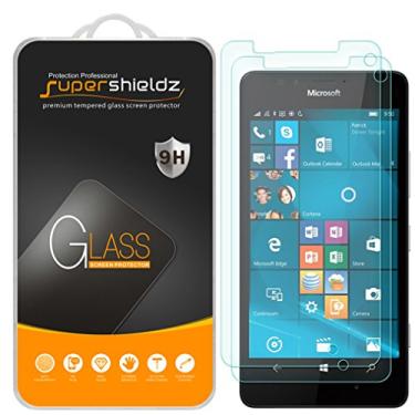 Imagem de Supershieldz (Pacote com 2) Projetado para o protetor de tela de vidro temperado Microsoft Lumia 950, antiarranhões, sem bolhas
