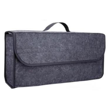 Imagem de Caixa Organizadora de Feltro Macio com Grande Compartimento Antiderrapante para Botas, Sacos e Acessórios de Carro - Maleta Organizadora Multiuso para Viagem, Organizador de Mala e Bolsa