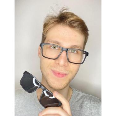 Imagem de Armação Óculos Clipon 2 Em 1 Grau Retangular Equador - Palas Eyewear