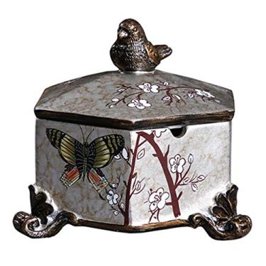 Imagem de Cinzeiros à prova de vento para cigarros cinzeiro decorativo à prova de vento com tampa Bandeja de cinzeiro vintage para cigarros ao ar livre dentro de casa cinzeiros para fumar presente chique
