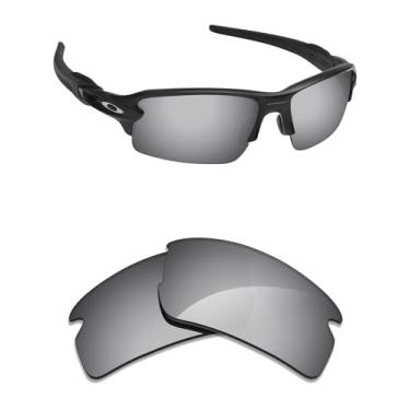Imagem de Alphax Lentes de substituição polarizadas Elite espelhadas de titânio prata para óculos de sol Oakley Flak 2.0 XXL OO9488