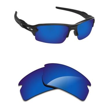 Imagem de Alphax Lentes de reposição polarizadas espelhadas azul Pacafic para óculos de sol Oakley Flak 2.0 XXL OO9488