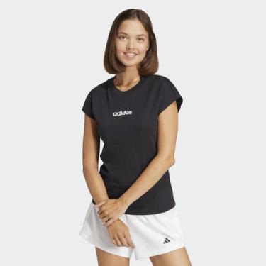 Imagem de Camiseta Adidas Logo Linear Feminina Preta, GG