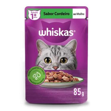 Imagem de Ração Úmida Sachê Cordeiro ao Molho para Gatos Adultos Whiskas 85 g