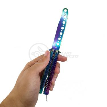 Imagem de Canivete Fade Rainbow Butterfly Treinamento Faca Borboleta