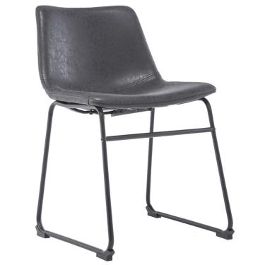 Imagem de Cadeira Decorativa Sala de Estar Recepção Fixa Maia PU Sintético Preto G56 - Gran Belo