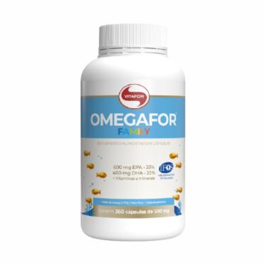 Imagem de Omegafor Family Ômega 3 (33% EPA e 22% DHA) 500mg Vitafor 360 Cápsulas