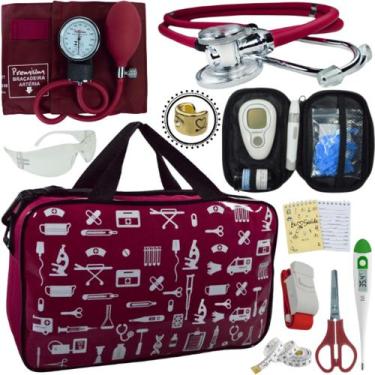 Imagem de Kit Enfermagem + Aparelho Medidor Glicose Completo Premium - Love Saud