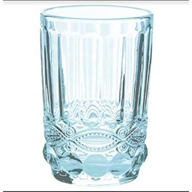 Imagem de Mimo Style Conjunto de 6 Copos de Vidro Azul Tiffany Laço 340ml Linha Verre, Jogo Moderno, Resistente e Durável. Para Todos os Tipos de Bebidas e Pode ir na Máquina de Lava-Louças