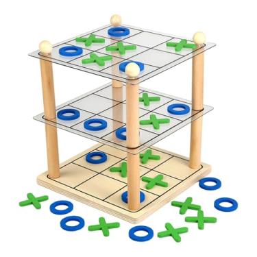Imagem de JWQFBC Jogo de Tabuleiro de, 3 Camadas, para Instalar, Clássico para Adultos E, Jogo de Dedo Do Pé, Brinquedo Educativo para Presentes de Festa