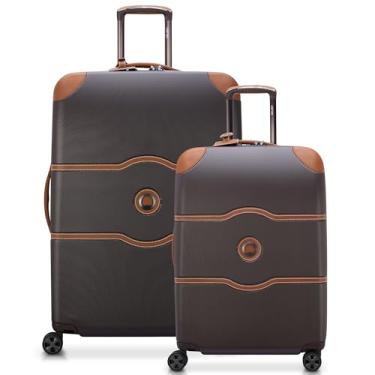 Imagem de DELSEY Paris Mochila Chatelet Hardside com rodas giratórias, marrom chocolate, conjunto 2 peças 24/28, Marrom chocolate, 2 Piece Set 24/28, Mochila Chatelet Hardside com rodas giratórias