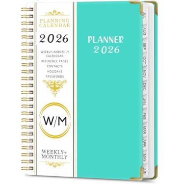 Imagem de Agenda 2026, calendário semanal e mensal do ano acadêmico de 2026 (janeiro de 2026 a dezembro de 2026), livro de agenda para estudante escolar, professor, casa, escritório (azul lago (JAN2026-DEC2026