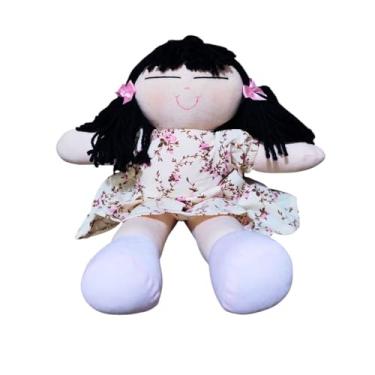Imagem de Boneca de Pano Artesanal Infantil, 30cm, Roupinha Colorida, Companheira de Dormir para Bebês e Crianças, Presente, Decoração (Oriental)