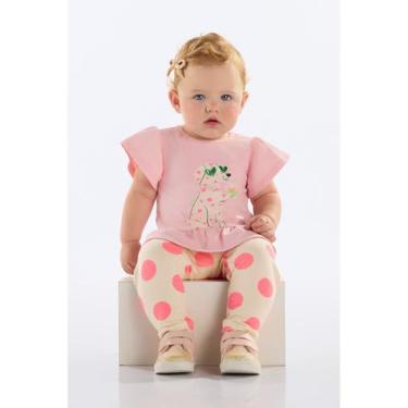 Imagem de Conjunto Blusa e Legging Bebê Menina Quimby, Rosa, M