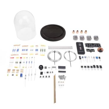 Imagem de Fafeicy Kit de Relógio de Tubo Nixie, Decoração de Mesa retrô Cyberpunk Com Base de Madeira de Pinho, Projeto de Eletrônica DIY para Quarto de Escritório Doméstico, Relógio de Tubo Brilhante Alimentado por USB Com Tempo Preciso