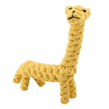 Imagem de Zerodis Brinquedo para Cães, Produtos para Animais de Estimação, Brinquedos para Cães, Limpeza, Divertido, Buscar, para Pequenos e Médios, Corda de Algodão, Girafa, de Mastigar, Dentes,