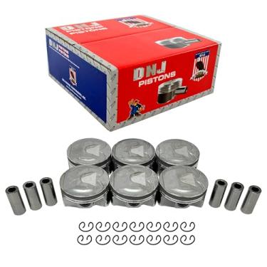 Imagem de DNJ Conjunto de pistões padrão P3245 para Chevrolet Buick 2016-2022, LaCrosse Camaro Blazer 3.6L V6 DOHC 24V