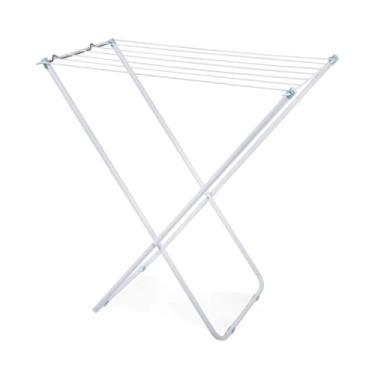 Imagem de Varal de Chão Slim Dobrável Portátil Leve e Resistente para Roupas Compacto Ideal para Apartamentos