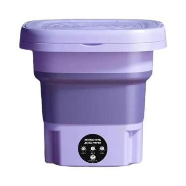 Imagem de Máquina De Lavar Mini Portátil Dobrável De 8L Com Secadora Para Meias,