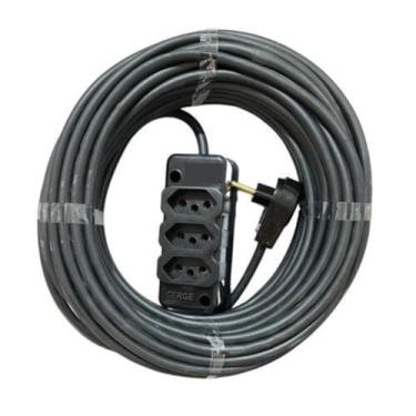 Imagem de Extensão Elétrica 10 m Cabo PP 2×2,50 mm² 20A Duas Saídas 127V/220V Alta Resistência