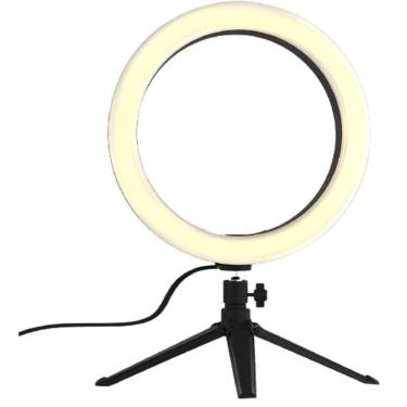 Imagem de Ring Light Geniali 10 Polegadas 26Cm Com Tripé Mesa Suporte