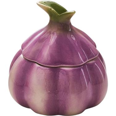 Imagem de Cinzeiro em forma de alho cerâmico com tampa 9,2x4,5cm 300g