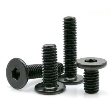 Imagem de M2 M2.5 M3 M4 M5 M6 M8 Preto 304 Aço Inoxidável Allen Hexagon Parafuso de Cabeça Ultrafina Soquete Hex Parafuso de Cabeça Plana Wafer 20mm M8 5pcs