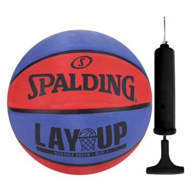 Imagem de Kit Bola Basquete Spalding Lay-up + Bomba de Ar-Unissex