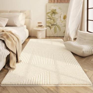 Imagem de Tapetes para quarto, grossos, decoração de sala de estar, macios, fofos, de pelúcia, para cabeceira, laváveis, para casa (160x230cm/E)