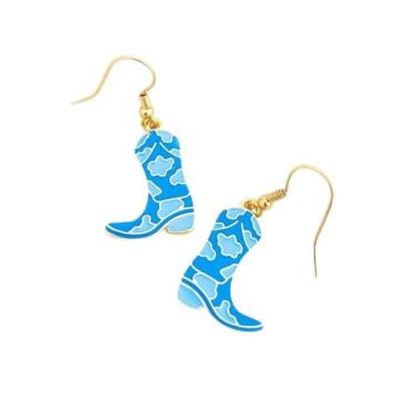 Imagem de Brincos de faroeste azul para mulheres, turquesa, joias ocidentais, roupa de campo, presentes