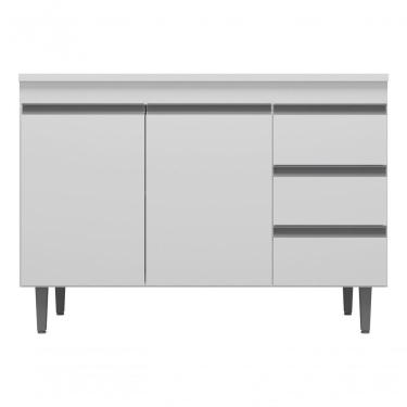 Imagem de Gabinete Multiuso P/pia Andreia S/tampo 100cm Ajl Mvs Cor Branco