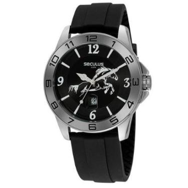 Imagem de Relógio Seculus Masculino Country Prata Calendário 44034G0SVNU1-Masculino