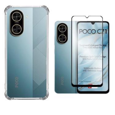 Imagem de Kit Capa Anti Impacto e Película de Vidro 3D Para Xiaomi Poco C71 - Phone Palace (Kit Completo)