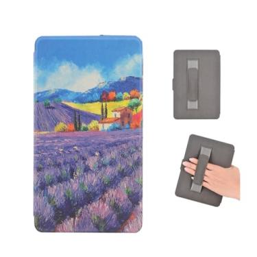 Imagem de Akacy Capa com padrão pintado com alça para Amazon Kindle paperwhite geração 11ª (versão 2022/2024), modelos C2V2L3 e RS23CV. capa fina e leve à prova d'água (25)