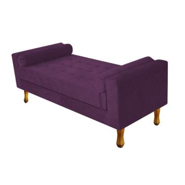 Imagem de Recamier Baú Félix King Size 195cm Suede Roxo