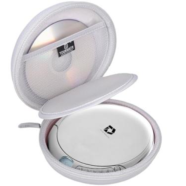 Imagem de Tourmate Capa para leitor de CD compatível com ByronStatics PCD220B / GPX PCB319B CD Player portátil, suporte de armazenamento de viagem (caixa para venda) (cinza)