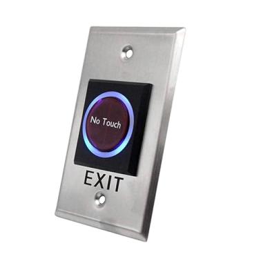 Imagem de Ares Vision Botão de entrada e saída de porta sem Tocuh Interruptor de sensor NO/NC/COM com indicador LED para controle de acesso Maglocks e portas de segurança. Alumínio, uso comercial e residencial.