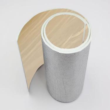 Imagem de CFMAIF Cobertor de isolamento autoadesivo nano-gel com folha de alumínio, 1200F, isolamento de alta temperatura para tubulações, tanques e processos (tamanho: 1,5 x 4 m), cor: espessura: 15 mm