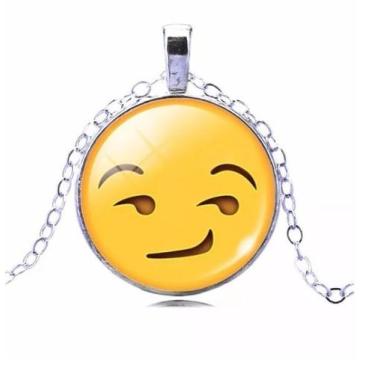 Imagem de Colar Emojis Sem Vergonha Danado Folheado Níquel - Milena Folheados